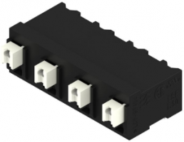 PCB terminal, 4 pole, pitch 7.5 mm, AWG 28-14, 12 A, spring-clamp connection, black, 1869760000