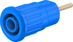 4 mm socket, round plug connection, mounting Ø 12.2 mm, CAT III, blue, 23.3130-23