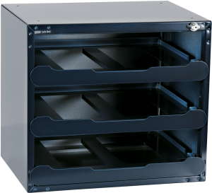 Steel cabinet, blue, (W x D) 451 x 330 mm, SAFEBOX 80 (LEER)