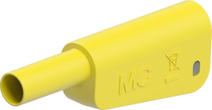 4 mm plug, screw connection, 2.5 mm², CAT II, CAT III, yellow, 66.2024-24