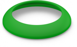 Front ring, round, Ø 23.5 mm, (H) 4.6 mm, green, for pushbutton switch, 5.00.888.510/0500