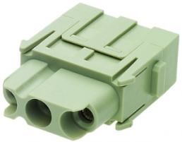 Socket contact insert, 3 pole, equipped, axial screw connection, 09140032701