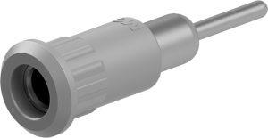 4 mm socket, round plug connection, mounting Ø 8.2 mm, gray, 64.3011-28