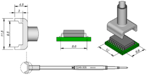 Desoldering tip, (W) 9.6 mm, JBC-C245305