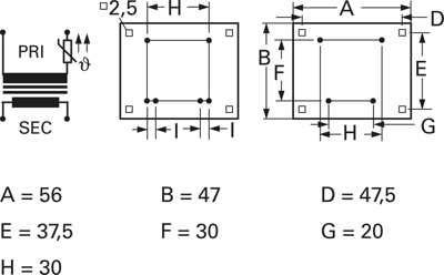 PT 13/1/6 Block PCB Transformers Image 2