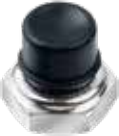 Sealing cap, Ø 12 mm, (H) 11 mm, black, for toggle switch, N33261005