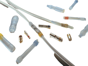 Butt connector with heat shrink insulation, 0.25-0.34 mm², AWG 24 to 22, transparent, 8 mm