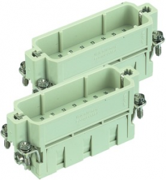 Pin contact insert, 32A, 32 pole, unequipped, crimp connection, with PE contact, 09200163011