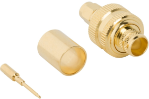 SMA plug 50 Ω, RG-8, RG-213, RG-225, Belden 7733A, Belden 8268, solder connection, straight, 132368