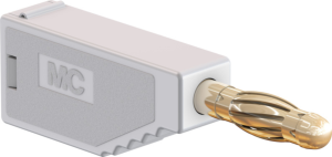4 mm plug, solder connection, 2.5 mm², white, 22.2631-29