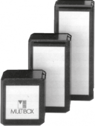 Die-cast aluminum enclosure, (L x W x H) 84 x 80 x 40 mm, black (RAL 9005), IP43, DELTA-BOX 80