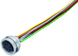 Sensor actuator cable, M16-flange socket, straight to open end, 4 pole, 0.2 m, 5 A, 09 0112 702 04