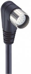 Sensor actuator cable, M23-cable socket, angled to open end, 19 pole, 30 m, PUR, black, 61252