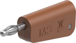 4 mm plug, solder connection, 1.0 mm², brown, 64.1038-27