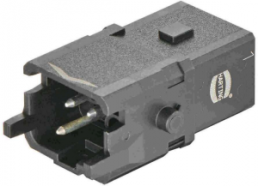 Pin contact insert, 1A, 2 pole, crimp connection, with PE contact, 09100022606