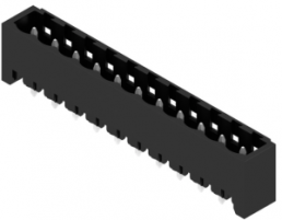 Pin header, 11 pole, pitch 5.08 mm, straight, black, 1148930000
