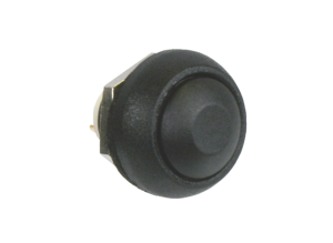 Push button, 1 pole, black, unlit , 0.4 A/32 V, mounting Ø 13.6 mm, IP67, ISR3SAD200