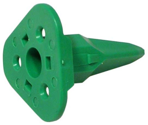 Plug, unequipped, 3 pole, straight, 3 rows, green, W3S-P012