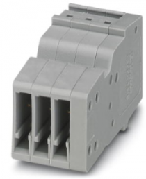 COMBI jack, push-in connection, 0.14-1.5 mm², 3 pole, 17.5 A, 6 kV, gray, 3213399