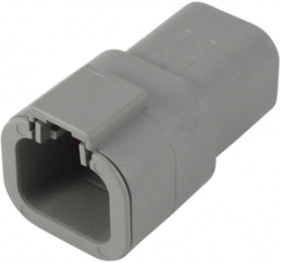 Connector, 4 pole, straight, 2 rows, gray, DTP04-4P-C015