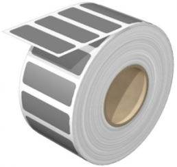 Polyester Device marker, (L x W) 45 x 15 mm, gray, Roll with 450 pcs