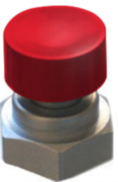 Cap, round, Ø 9 mm, (H) 5 mm, red, for pushbutton switch, 20.17504.02