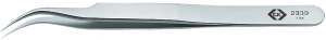 ESD precision tweezers, uninsulated, antimagnetic, stainless steel, 110 mm, T2339