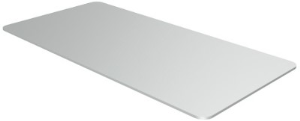 Aluminum label, (L x W) 60 x 30 mm, silver, 100 pcs