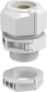 Cable gland, separable, M32, 40/46 mm, Clamping range 17 to 20 mm, IP67, light gray, 2024978