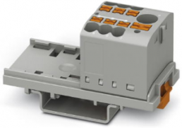 Distribution block, push-in connection, 0.14-4.0 mm², 7 pole, 24 A, 8 kV, gray, 3273066