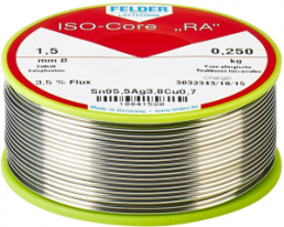 Solder wire, lead-free, SAC (Sn95Ag3.8Cu0.7), Ø 0.5 mm, 250 g