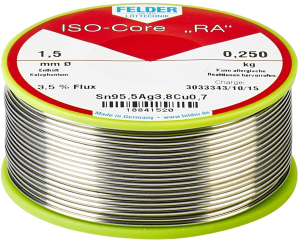 Solder wire, lead-free, SAC (Sn95Ag3.8Cu0.7), Ø 0.75 mm, 250 g
