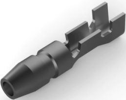 Round plug, Ø 3.96 mm, L 18.03 mm, uninsulated, straight, 0.5-1.3 mm², AWG 20-16, 61388-1