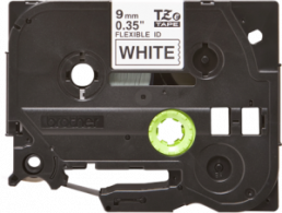 Labelling tape cartridge, 9 mm, tape white, font black, 8 m, TZE-FX221
