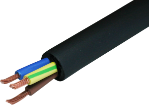 Rubber control line H07RN-F 5 G 1.5 mm², unshielded, black