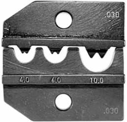 Crimping die for uninsulated connectors, 4-10 mm², AWG 12-8, 624 030 3 0