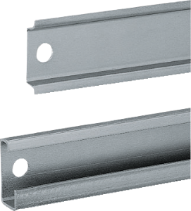 DIN crossbar, 35 x 15 mm, W 600 mm, steel, galvanized, NSYSDR60A