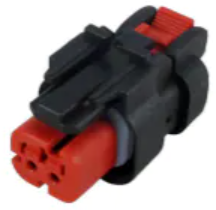 Socket, unequipped, 2 pole, straight, 1 row, red, 776522-1