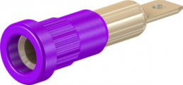 4 mm socket, flat plug connection, mounting Ø 6.8 mm, purple, 23.1013-26