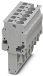 Plug, spring balancer connection, 0.08-6.0 mm², 6 pole, 32 A, 8 kV, gray, 3042942