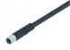 Sensor actuator cable, M5-cable socket, straight to open end, 4 pole, 2 m, PUR, black, 1 A, 79 3108 52 04