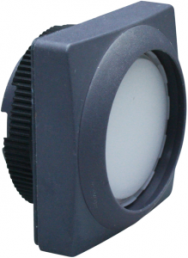 Pushbutton switch, illuminable, latching, waistband square, white, front ring gray, mounting Ø 22.3 mm, 1.30.270.961/2207