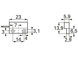 Proximity switch, SMD, 1 Form A (NO), 10 W, 180 V (DC), 0.5 A, Detection range 15 mm, MK04-1A66B-500W
