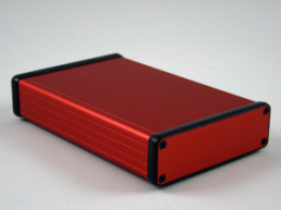 Aluminum enclosure, (L x W x H) 160 x 103 x 30 mm, red, IP54, 1455L1601RD
