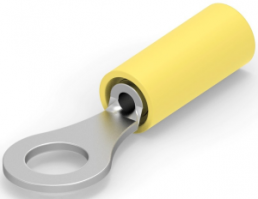 Insulated ring cable lug, 0.129-0.326 mm², AWG 26 to 22, 3.02 mm, M2.5, yellow