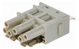 Socket contact insert, 6 pole, unequipped, crimp connection, 09140063121