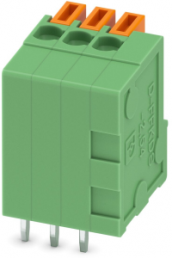 PCB terminal, 3 pole, pitch 2.54 mm, AWG 26-20, 6 A, spring-clamp connection, green, 1789320