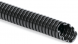 Corrugated hose, inside Ø 56.3 mm, outside Ø 67.2 mm, BR 130 mm, polyamide, black