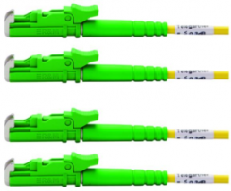 FO duplex patch cable, E2000 to E2000, 1 m, OS2, singlemode 9/125 µm