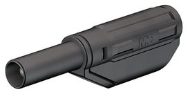 4 mm plug, screw connection, 2.5 mm², CAT II, black, 66.9706-21